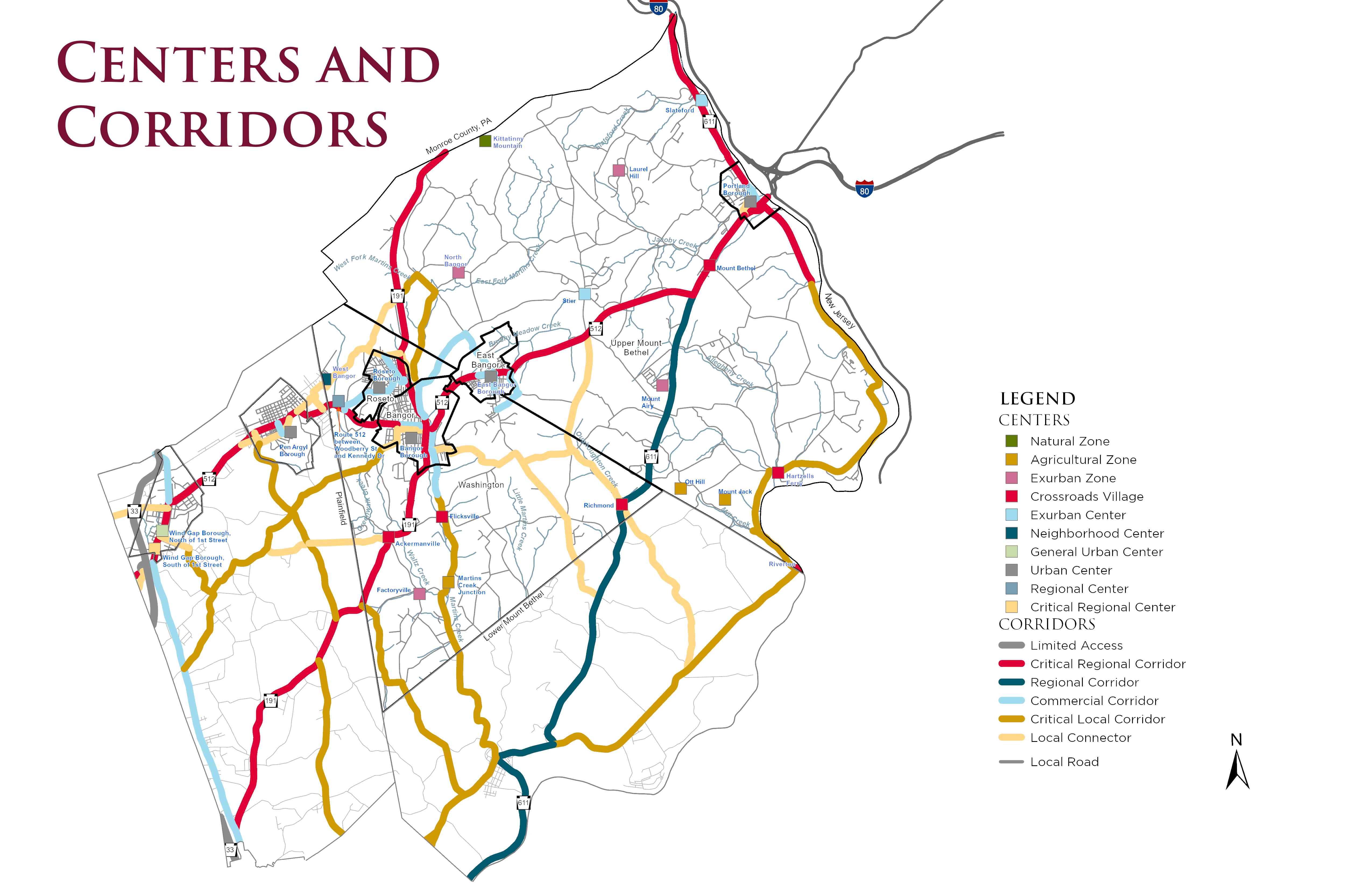 Plan Slate Belt Centers and Corridors Plan Map